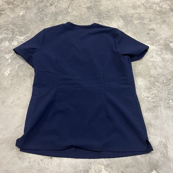 Figs Women's Casma Size Small V Neck Pocket Scrub Tops Navy Blue FW1100 - Picture 6 of 6